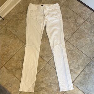 Womens American Eagle Outfitters Cream Stretch Pants size 2 X-Long